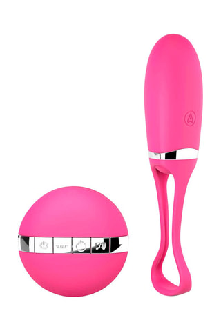 Huevo vibrador con mando Secret Delight - Magenta - 14 cm