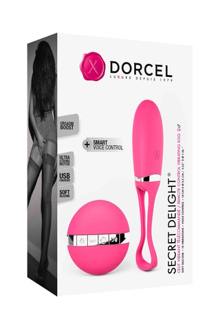 Huevo vibrador con mando Secret Delight - Magenta - 14 cm
