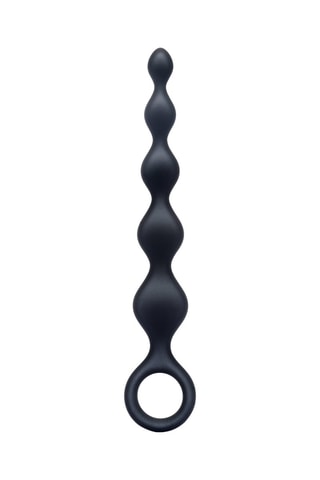 Cadena anal waterproof Beads S - Negro - 17,5 cm