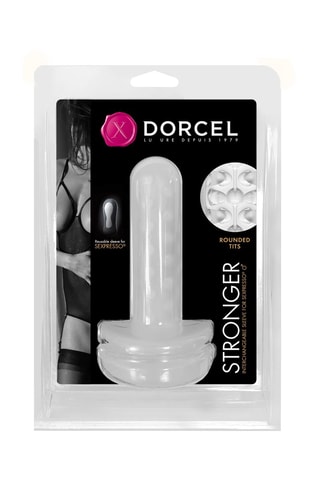 Funda intercambiable Stronger para masturbador Sexpresso - Transparente - 14 cm