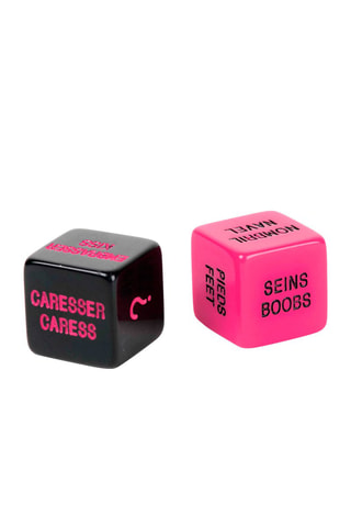 Dés érotiques - Noir et rose