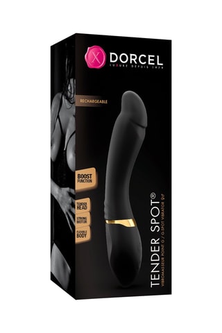 Vibrador waterproof Tender Spot - Negro y dorado - 20,5 cm