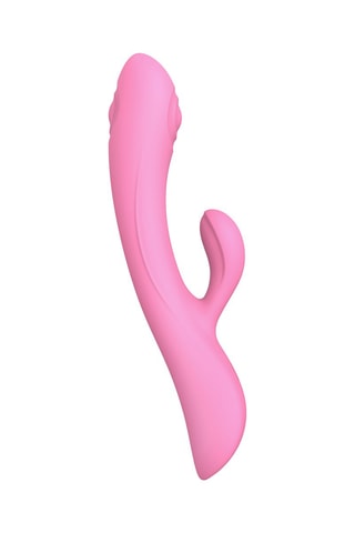 Vibrador y estimulador clitoriano Bunny & Clide - Rosa - 22 cm