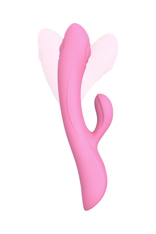Vibrador y estimulador clitoriano Bunny & Clide - Rosa - 22 cm