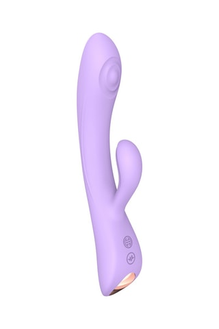 Vibrador y estimulador clitoriano Bunny & Clide - Violeta - 22 cm