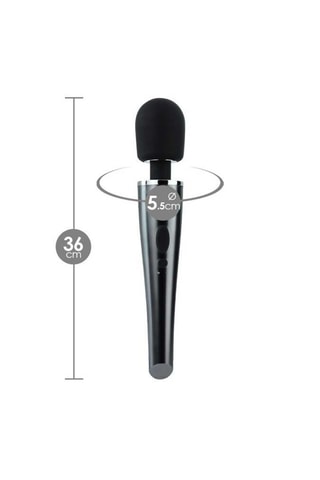 Vibrador Elegant Wand - Negro - 30 cm