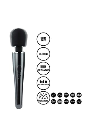 Vibrador Elegant Wand - Negro - 30 cm