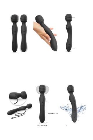 Vibrador Twist - Negro - 22 cm