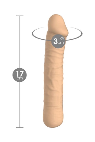 Vibrador waterproof Easy Slim Real Vibe - Beige - 17 cm