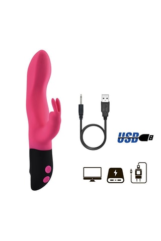 Vibrador Easy Magic Rabbit - Rosa - 25 cm
