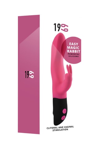 Vibrador Easy Magic Rabbit - Rosa - 25 cm