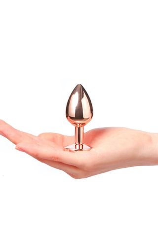 Plug anal Diamond Gold S - Rosa - 7 cm