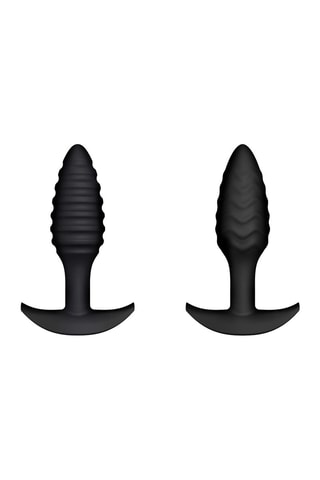 Plug anal Spiral - Waterproof - 9 cm - Negro