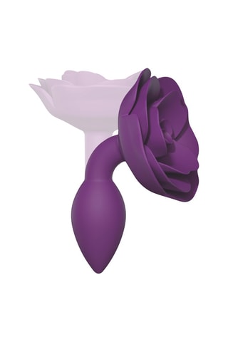 Plug anal Open Roses Talla S - Violeta - 8 cm