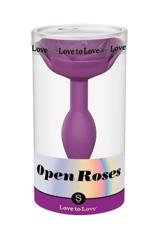 Plug anal Open Roses Talla S - Violeta - 8 cm