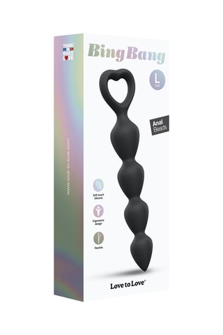 Plug anal Bing Bang Talla L - Negro - 15 cm