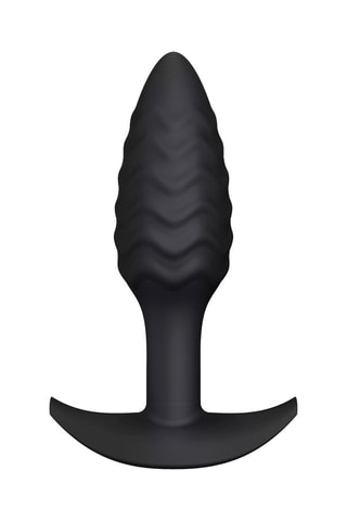 Plug anal waterproof Wavy - Negro - 9 cm