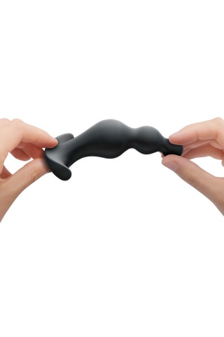 Cadena anal waterproof Training Beads M - Negro - 11,5 cm