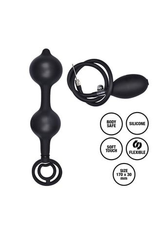 Plug anal - Negro - 22 cm