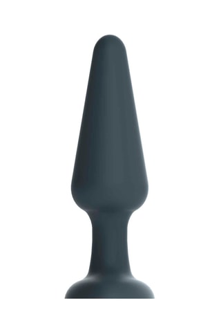 Plug anal vibrador waterproof Best Vibe Plug M - Negro - 13,7 cm