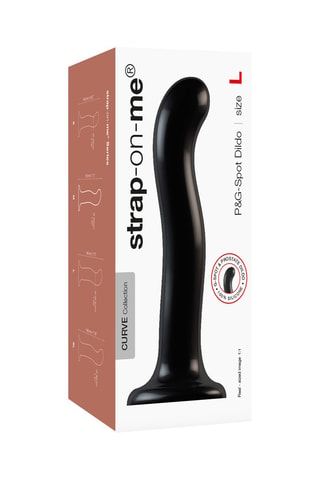 Dildo waterproof - Talla L - Negro - 19 cm