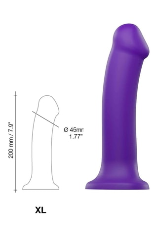 Dildo waterproof - Talla XL - Violeta - 20 cm