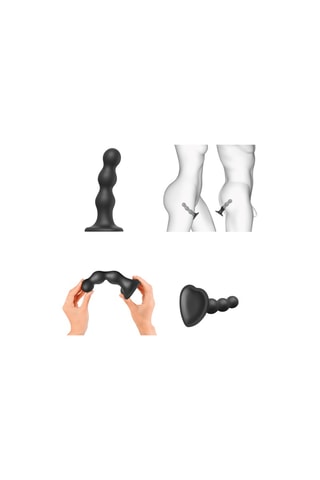 Godemiché waterproof - Taille L - Noir - 16,5 cm