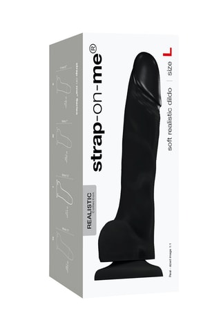 Dildo waterproof - Talla L - Negro - 19 cm