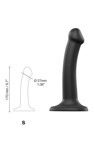 Dildo - Talla S - Negro - 17 cm