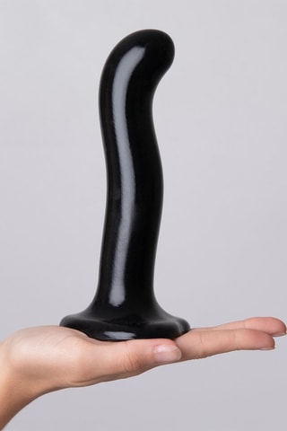 Dildo waterproof - Talla M - Negro - 18 cm
