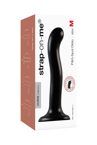Dildo waterproof - Talla M - Negro - 18 cm