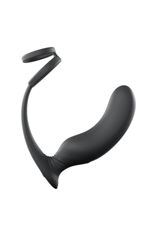 Estimulador de próstata Double Game - Negro - 10 cm