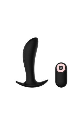 Estimulador de próstata con mando a distancia waterproof Smart Plug Control - Negro - 12 cm