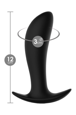 Estimulador de próstata con mando a distancia waterproof Smart Plug Control - Negro - 12 cm