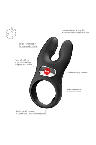 Anillo para el pene vibrador nos pro - Negro