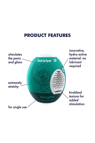 Masturbateur egg unite naughty - Blanc - 60 g