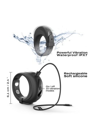 Anillo vibrador para el pene fit vibe ring - Negro