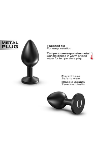 Plug anal Onix - Negro - Talla M - 5 cm
