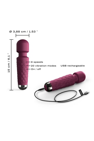 Vibrador mini wand wanderful - Violeta - 15,5 cm