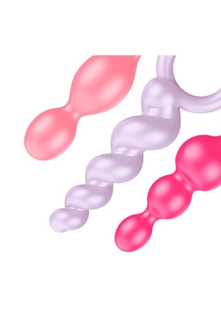 3 plugs de silicona - Fucsia y malva - 13 cm