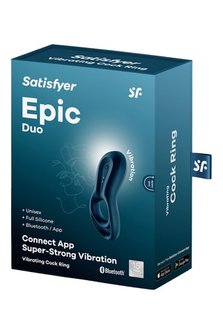 Anillo para el pene inteligente Epic Duo - Azul -­ 11 cm