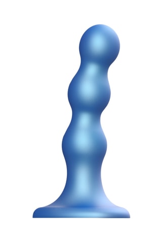 Godemiché dildo plug balls - Taille M - Bleu - 14 cm