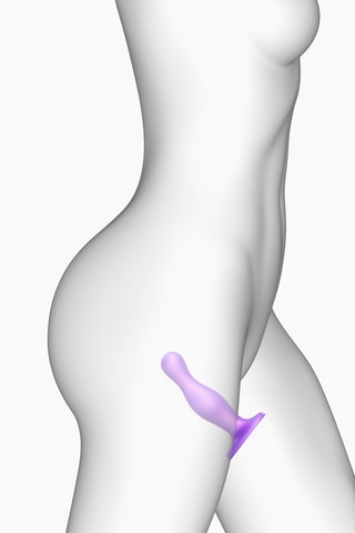 Dildo Plug Curvy - Talla M - Violeta - 14 cm