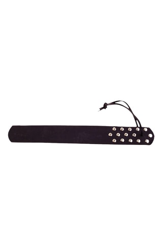 Paddle à 3 lanières en cuir - Noir - 32 cm
