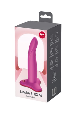 Dildo waterproof limba flex M - Fucsia - 17,5 cm