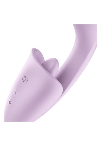 Vibrador rabbit tongue expert - Malva - 8 cm