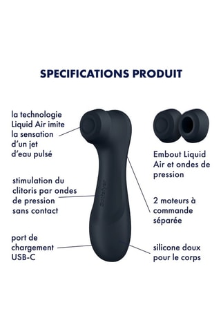 Estimulador clitoriano Pro 2 generación 3 connect app - Negro
