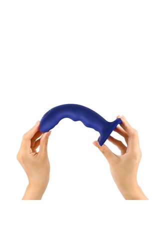 Godemichet waterproof tapping dildo wave - Bleu nuit - 13,5 cm