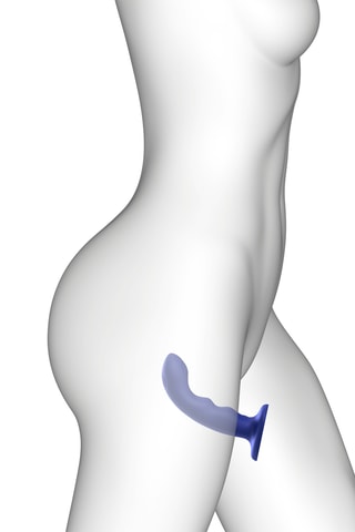 Godemichet waterproof tapping dildo wave - Bleu nuit - 13,5 cm