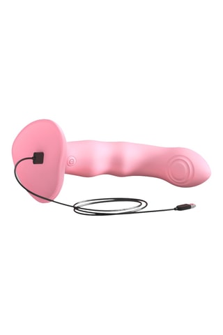 Godemichet waterproof vibrant tapping wave - Rose - 13,5 cm